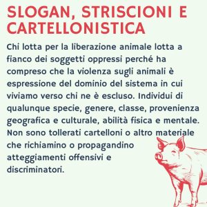 Slogan, striscioni, cartellonistica